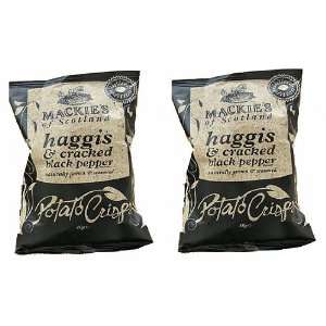 Haggis & Cracked Black Pepper Potato Chips (2 pack):  