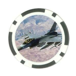  F16 Fighter Jet plane Poker Chip Card Guard Great Gift 