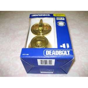  BRINKS DEADBOLT, POLISHED BRASS, MODEL 2717 105