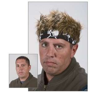  Twin Pack of Bandanas with Brown Hair   Black Skull and 