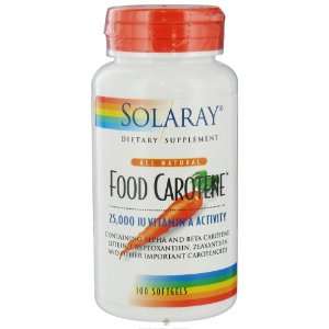 Solaray   Food Carotene All Natural 25,000 IU Vitamin A Activity   100 