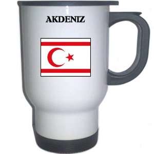  Northern Cyprus   AKDENIZ White Stainless Steel Mug 