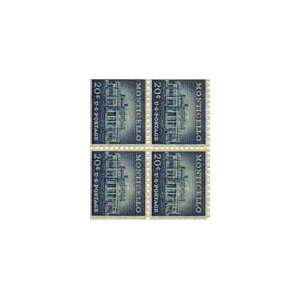  Monticello Set of 4 X 25 Cent Us Postage Stamps Scot 