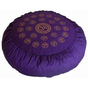  Om Universe Round Zafu Meditation Cushion   Purple 