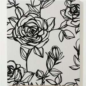 Flocked Rose   Fabric Art