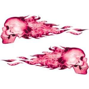  Inferno Skull Flames Pink: Automotive
