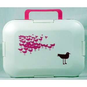  Aladdin Lunch Box Container White & Pink: Home & Kitchen