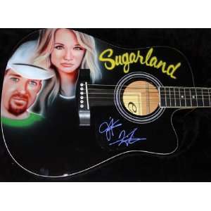  SUGARLAND Autographed Custom Airbrushed Guitar Everything 
