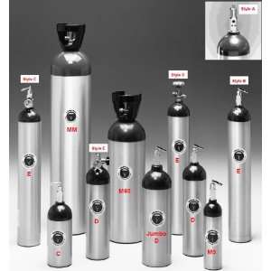 1750 Liters E & D VALVE SINGLE Size M60 Aluminum oxygen tank (Empty 
