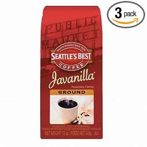 Seattles Best Vanilla Bean, Ground, 12 Ounce Bags (Pack of 3):  