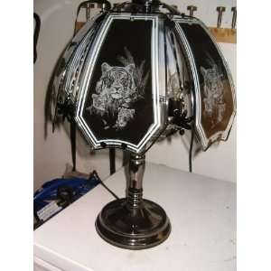  Tiger Design Touch Lamp with Pewter Base: Home Improvement