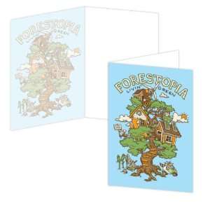  ECOeverywhere Forestopia Boxed Card Set, 12 Cards and 