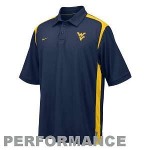   West Virginia Mountaineers Navy Blue Stiff Arm Polo: Sports & Outdoors