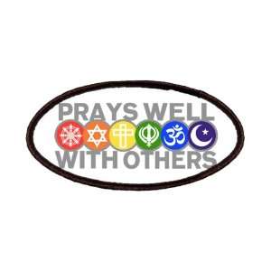 Patch of Prays Well With Others Hindu Jewish Christian Peace Symbol 