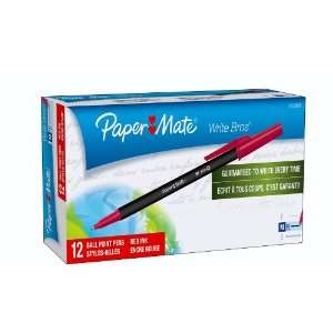 Paper Mate Write Bros. Recycled Stick, Medium Point Ballpoint Pens, 12 