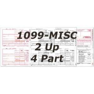   Compatible  1099 Sets 2 up Forms with 4 Parts, 25: Office Products