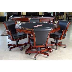  Roma 2 in 1 Game Table with 4 Chairs   Brandy Sports 