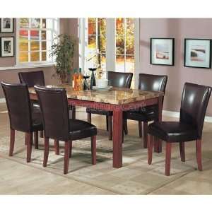   Dining Room Set with Brown Chairs 120311 br fdr set: Home & Kitchen