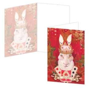 ECOeverywhere White Rabbit Boxed Card Set, 12 Cards and Envelopes, 4 x 