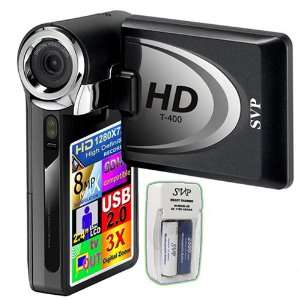  SVP T400 Black 1280x720p True HD Camcorder with 2.4 LCD 