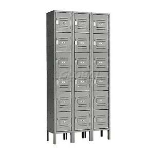 Six Tier Republic Locker 12x12x12 18 Door Assembled Gray  