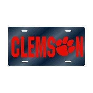  Clemson Tigers Blue Laser Cut License Plate: Automotive
