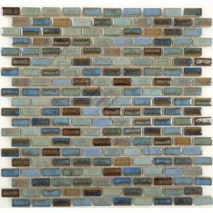   Uniform Brick Blue Bathroom Glossy Ceramic   17810: Home Improvement
