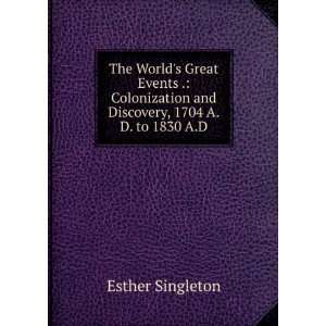  The Worlds Great Events . Colonization and Discovery, 1704 