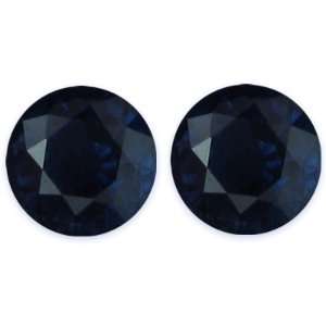  2.18 Carat Loose Blue Sapphires Round Cut Pair Jewelry
