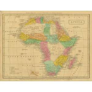  Tanner 1836 Antique Map of Africa: Kitchen & Dining