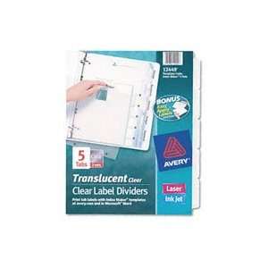  New Avery 12449   Index Maker Clear Label Punched Dividers 