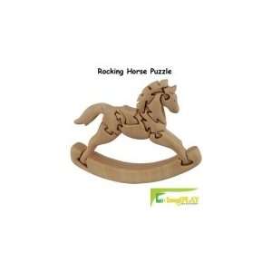  : ImagiPLAY Natural Dream Rocking Horse Puzzle (#20101): Toys & Games