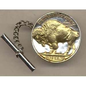 Buffalo Nickel (1913   1938) Two Tone Gold on Silver U.S. Coin Tie 