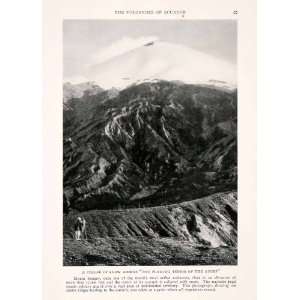 1929 Halftone Print Mount Sangay Active Volcano Ecuador Andes 