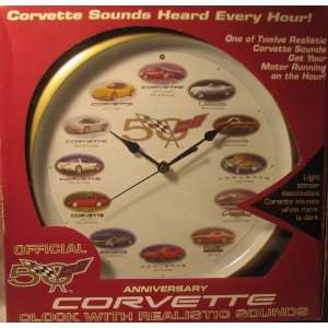  Anniversary Corvette Clock with realistic sounds every 