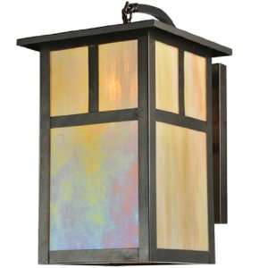  10W Hyde Park T Mission Curved Arm Wall Sconce: Home 