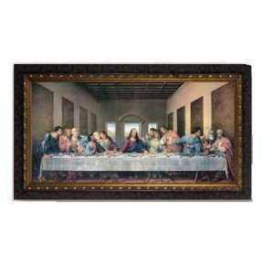  Last Supper Redone   8 x 16 Print in Ornate Dark Frame 