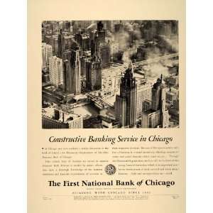  1939 Ad First National Bank of Chicago River Buildings 