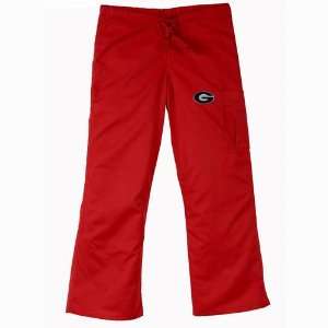  BSS   Georgia Bulldogs NCAA Cargo Style Scrub Pant (Red 
