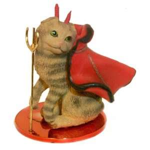    Brown Scottish Fold Little Devil Cat Figurine: Home & Kitchen
