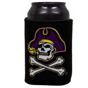  East Carolina Pirates Black Collapsible Can Coolie: Sports 