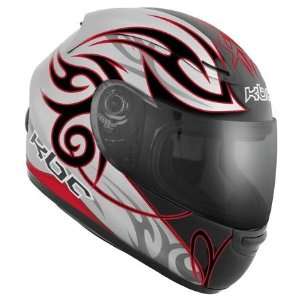    KBC VR 1X Tribal Full Face Helmet Small  Silver: Automotive