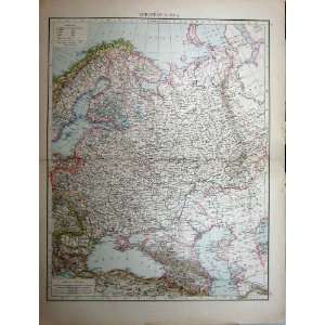  1896 MAP RUSSIA FINLAND BLACK SEA ASTRAKHAM ODESSA