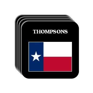 US State Flag   THOMPSONS, Texas (TX) Set of 4 Mini Mousepad Coasters