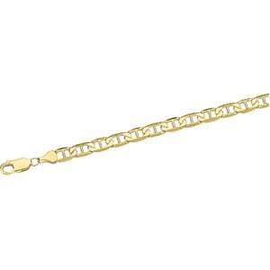  8.5 Inch 14K Yellow Gold Anchor Chain Bracelet: Jewelry