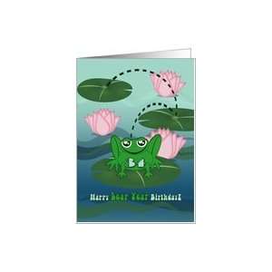  Happy Leap Year Birthday, 34 Years Old, Leaping Frog Card 
