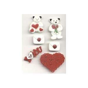   Valentine Assortment Buttons for Scrapbooking (3506) 
