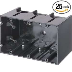   F103 3 Gang Vertical Outlet Side Mount Box, 25 Pack: Home Improvement