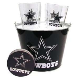  NIB Dallas Cowboys NFL Beer Glass & Coaster Set Sports 