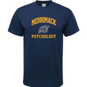  Merrimack Warriors Navy Psychology Arch T Shirt Sports 